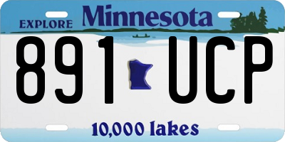 MN license plate 891UCP