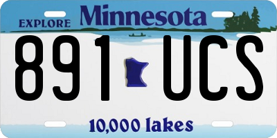 MN license plate 891UCS