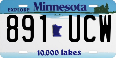 MN license plate 891UCW