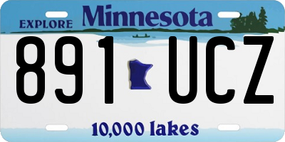 MN license plate 891UCZ