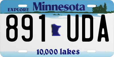 MN license plate 891UDA