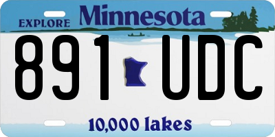 MN license plate 891UDC