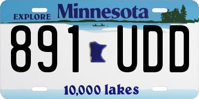 MN license plate 891UDD