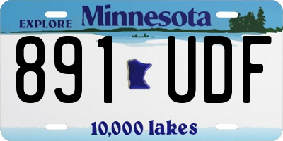 MN license plate 891UDF