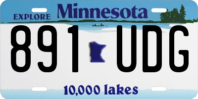 MN license plate 891UDG