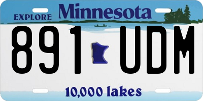 MN license plate 891UDM