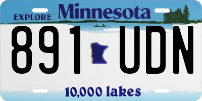 MN license plate 891UDN