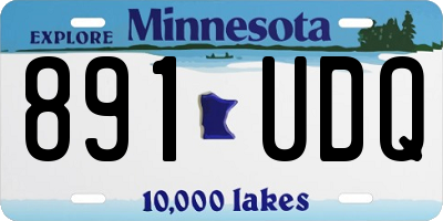 MN license plate 891UDQ