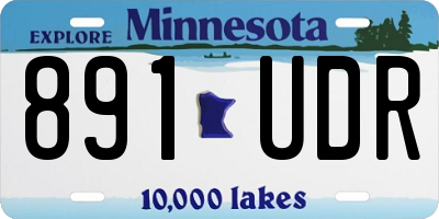 MN license plate 891UDR