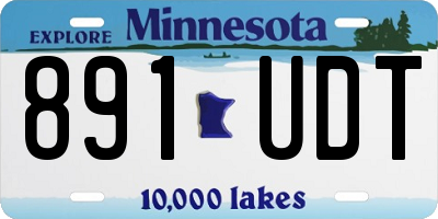 MN license plate 891UDT