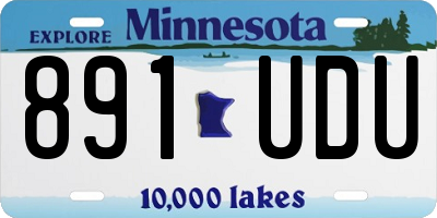 MN license plate 891UDU