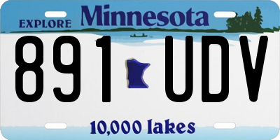 MN license plate 891UDV