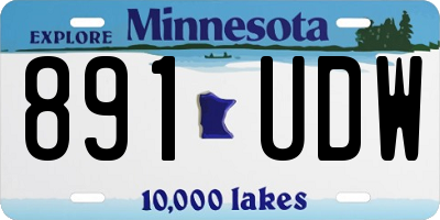 MN license plate 891UDW