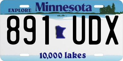 MN license plate 891UDX