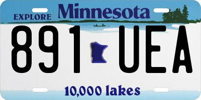 MN license plate 891UEA