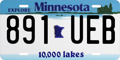 MN license plate 891UEB
