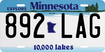 MN license plate 892LAG