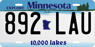 MN license plate 892LAU
