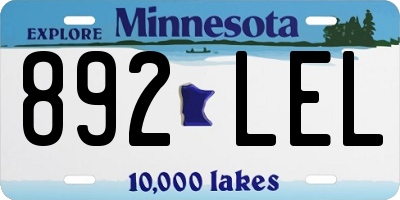 MN license plate 892LEL
