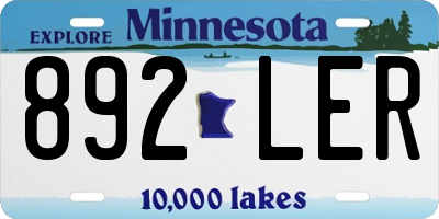 MN license plate 892LER