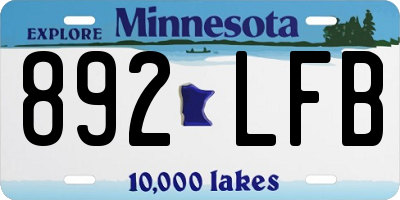 MN license plate 892LFB