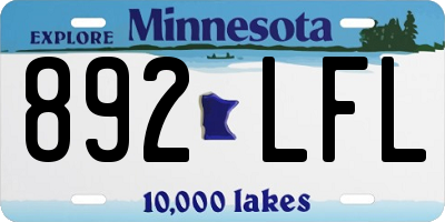 MN license plate 892LFL