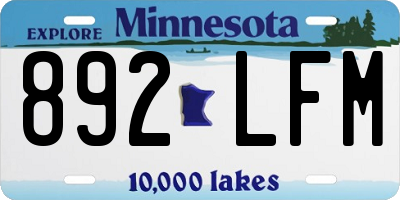 MN license plate 892LFM