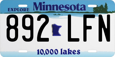 MN license plate 892LFN