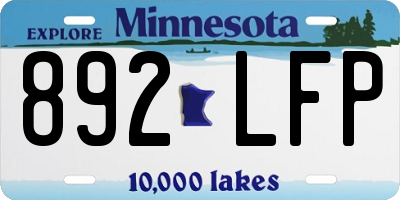 MN license plate 892LFP