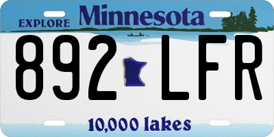 MN license plate 892LFR