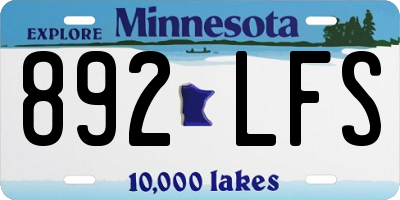 MN license plate 892LFS