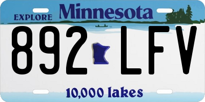MN license plate 892LFV