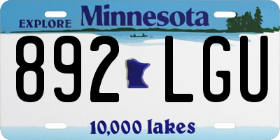 MN license plate 892LGU