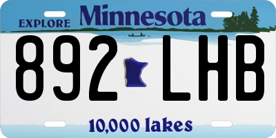 MN license plate 892LHB