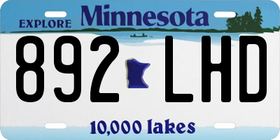 MN license plate 892LHD