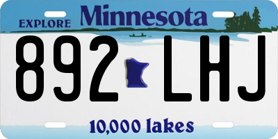 MN license plate 892LHJ
