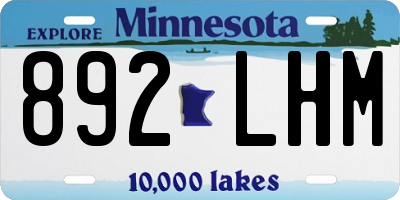 MN license plate 892LHM