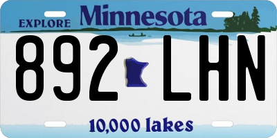 MN license plate 892LHN