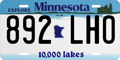 MN license plate 892LHO