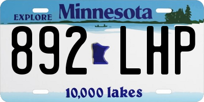 MN license plate 892LHP
