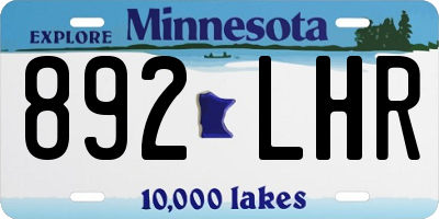 MN license plate 892LHR