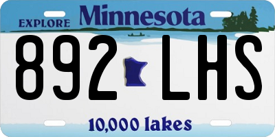 MN license plate 892LHS