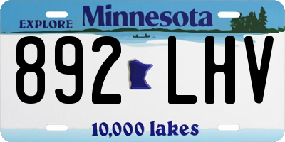 MN license plate 892LHV