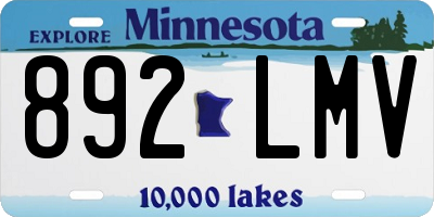 MN license plate 892LMV
