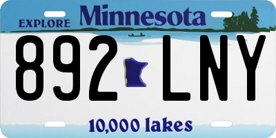 MN license plate 892LNY