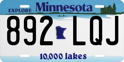 MN license plate 892LQJ