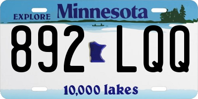 MN license plate 892LQQ