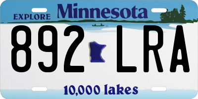 MN license plate 892LRA