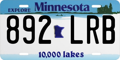 MN license plate 892LRB