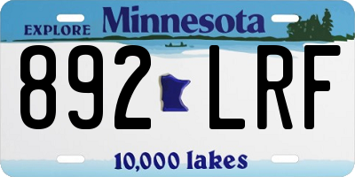 MN license plate 892LRF